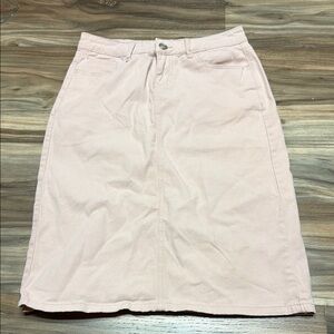 Inherit Clothing Company Skirt Remi Pink Cotton Midi Length 7/8 Regular Stretch